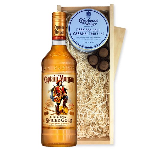 Captain Morgans Spiced Rum And Dark Sea Salt Charbonnel Chocolates Box